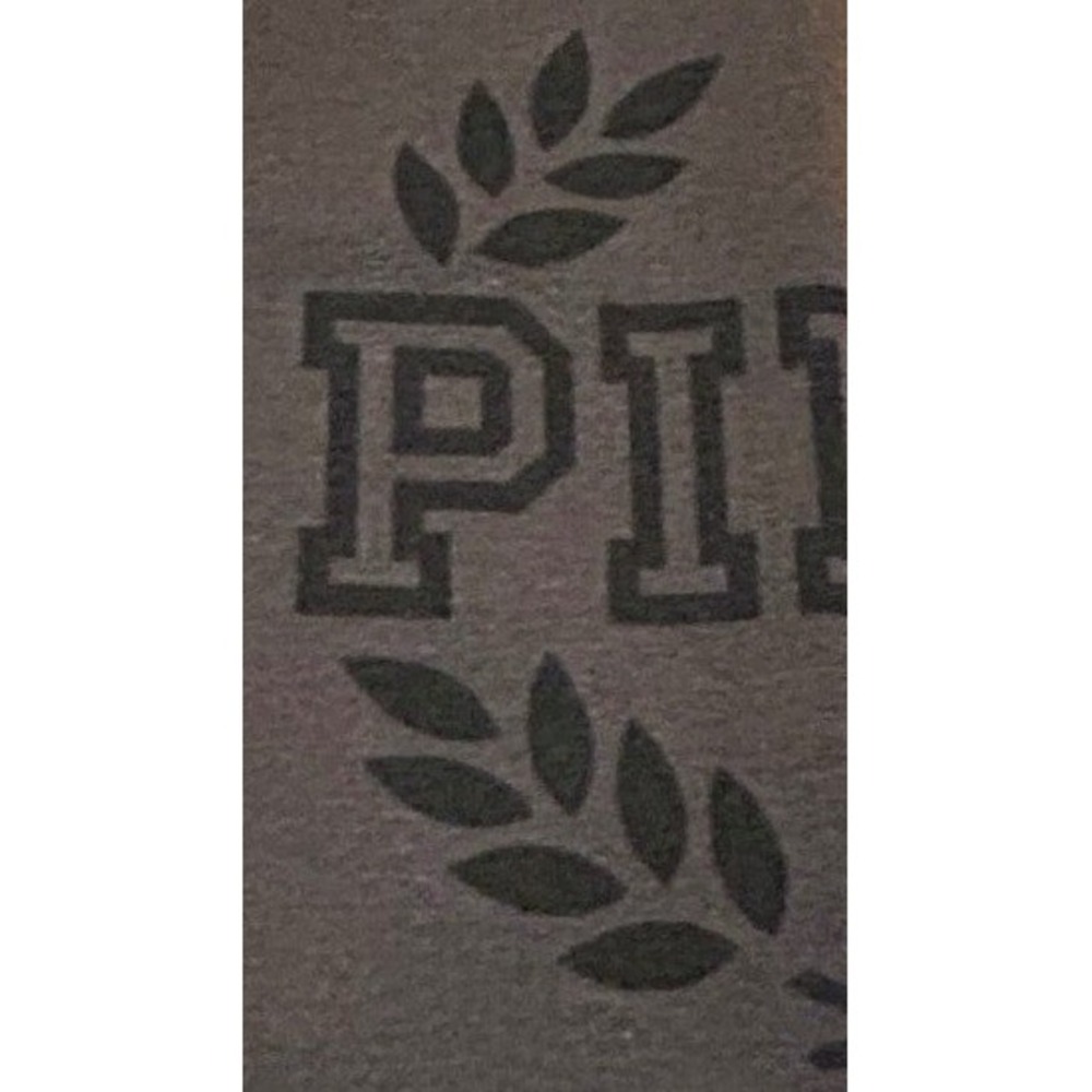 PINK Victoria's Secret Yoga Leggings Small Gray Logo Graphic Gym Comfortable
